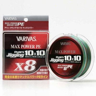 中古VARIVAS MAX POWER BRAID80lb6本と100lb 8本 Varivas Max Power PE X8 Lime Green (150m) - Braids