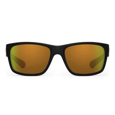 Shop Online Nines Toledo Polarized Sunglasses Matte Black Amber Brown Lens Orange Mirror Marine Hub