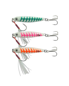 Bonez Cast Flat-fall Glow Jig (with BKK Assist Hooks) 15g