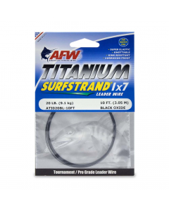 AFW Titanium Surfstrand, Bare 1x7 Leader Wire - Black Oxide