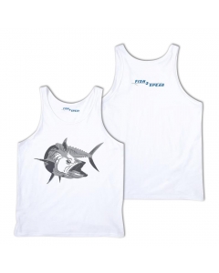 Fish2spear Jersey Tank Top - Kingfish, White