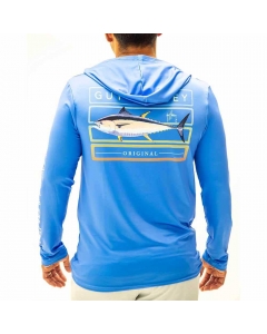 Guy Harvey Men's Performance Hoodie - Scuba Blue