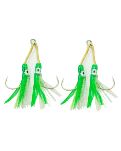 ATC SlowFall Green Octopus Dual Glow Assist Hook (Pack of 2)