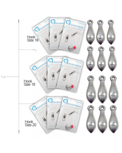 Starter Pack Rig for Bottom Fishing - Hooks with Sinkers Set - Heavy