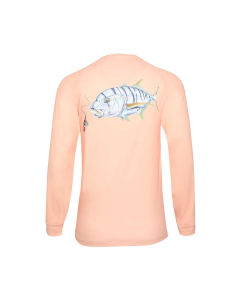 Qassar UPF50+ High Performance Full Sleeve Shirt - Golden Trevally Peach